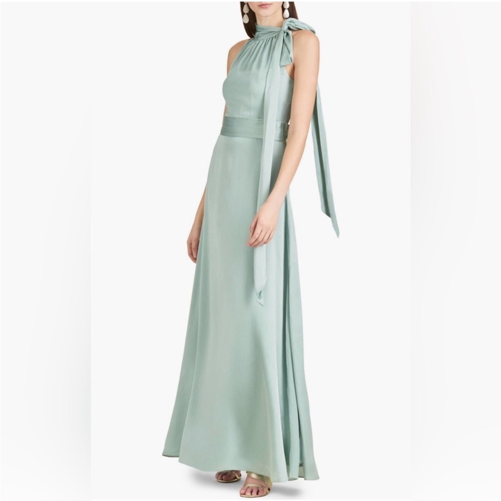Sachin‎ & Babi Kayla Tie Neck Gown Jade Green 20W